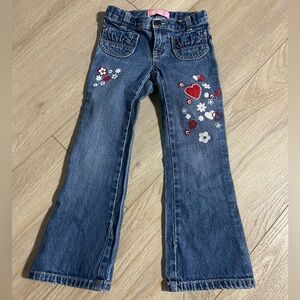 Old Navy Floral & Heart Designed Jeans size 5T